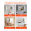 Armoire de buanderie murale blanche avec tablette réglable, armoire de rangement à 2 portes pour salle de bain et cuisine