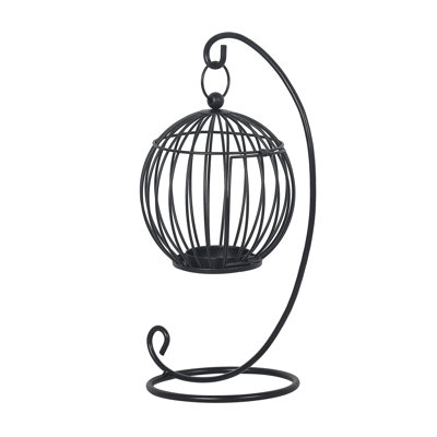 11" H Metal Candle Lantern, Decorative Candle Holder for Indoor Outdoor Tabletop Mantel