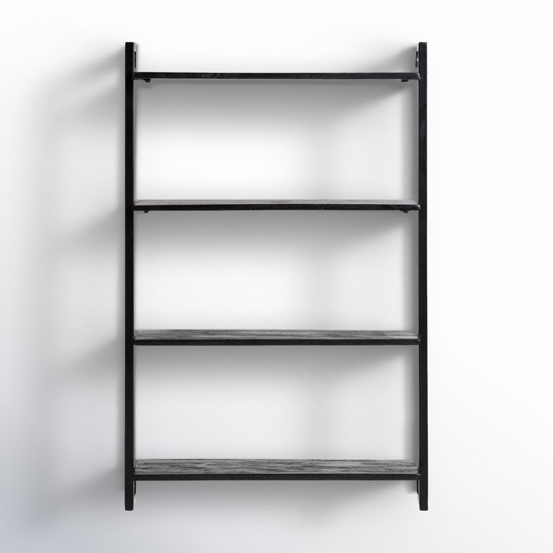 Phantom 4 Piece Floating Shelf, Black