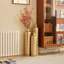 Ensemble de 3 vases de sol en métal décoratifs blancs décoratifs blancs de grande taille 25,2 po / 29,33 po