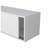 Anegam White Melamine Floating Wall Cabinet with Sliding Door