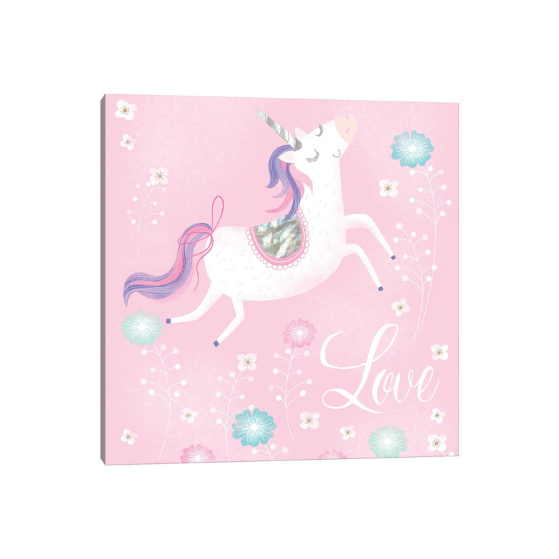 Love Unicorn by Sophie Hanton - Wrapped Canvas Print, 66.04 cm H x 66.04 cm W x 1.91 cm D