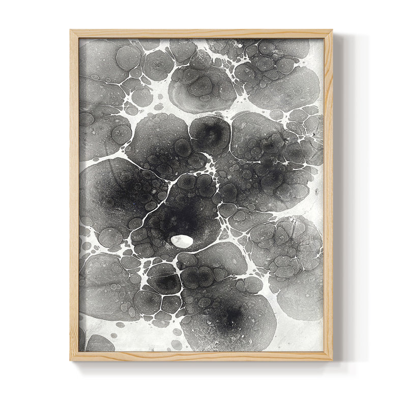 Marbré, reproduction encadrée en bois massif, Naturel, H 30 po x l 24 po
