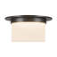 Plafonnier encastré cylindrique en bronze urbain avec verre opale Minéral 11 po (6 po de hauteur)-124959511-124959510