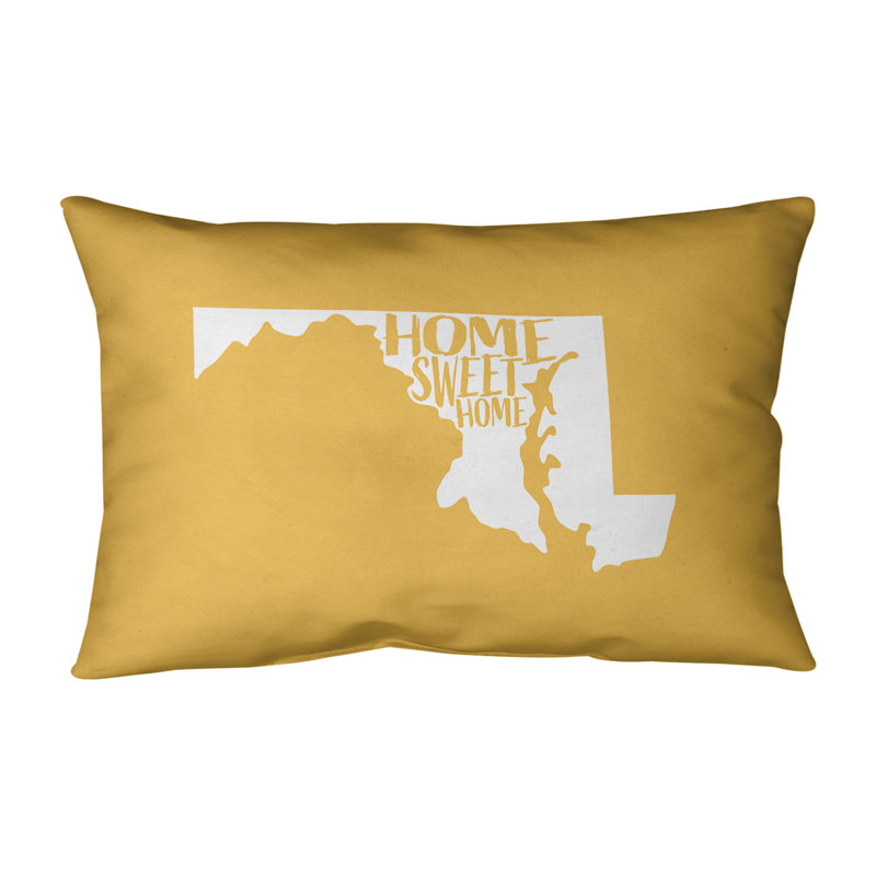 Coussin lombaire intérieur/extérieur doux pour la maison, Jaune, Maryland