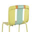 Chaises à blocs de couleur modernes à rayures, siège en plastique PP intérieur / extérieur avec pieds en métal robustes (ensemble de 4)-449658857