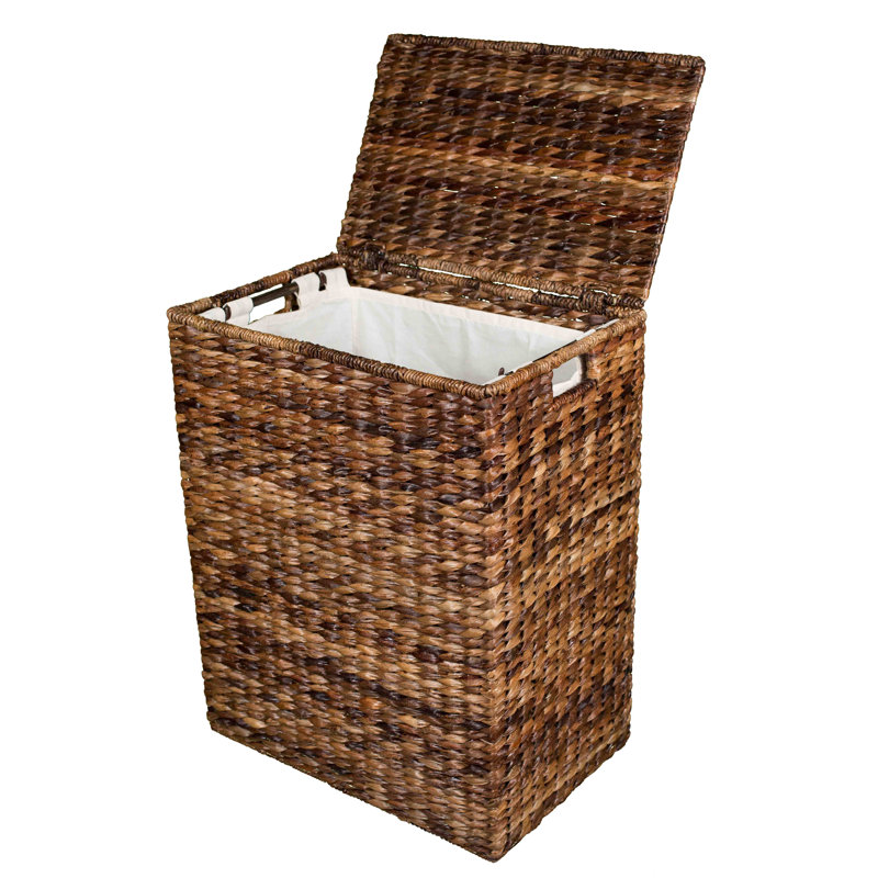 Abaca Laundry Hamper with Handles, Medium (25" x 19" x 13.5")