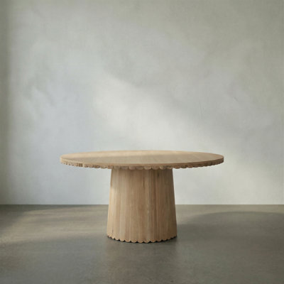 Lane Oak Round Solid Wood Dining Table