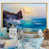 Toile avec cadre flottant or