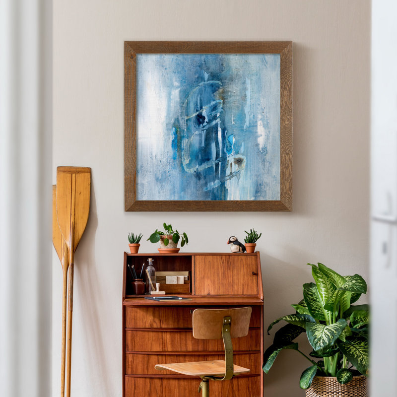 " Cool Objects " Painting Print, 35.5" H x 35.5" W x 1.5" D, Maple Framed