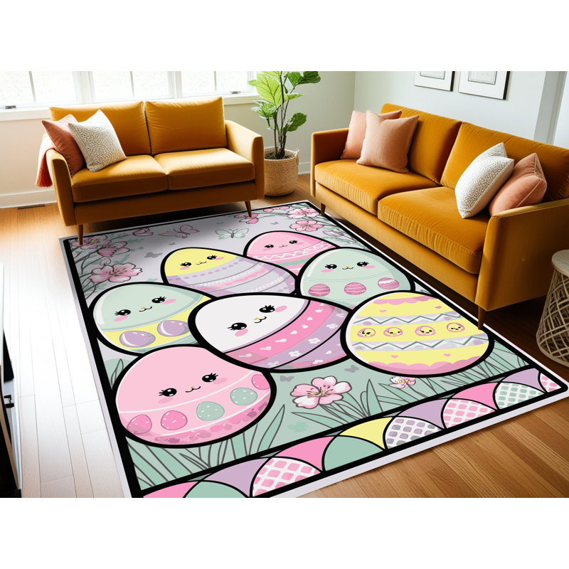 Le tapis des Fêtes de Pâques Printemps Aisle®, Rectangulaire 2 pi x 3 pi