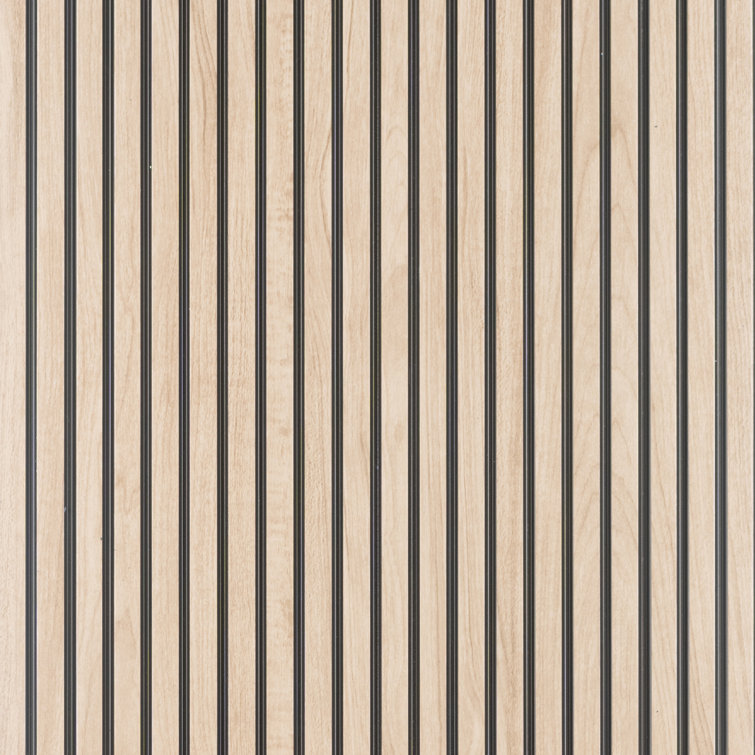 Mini Tambour Slats 112" L x 12" W x 0.3" D Polystyrene Glue-up Wood Slat Walls 93 sq.ft.