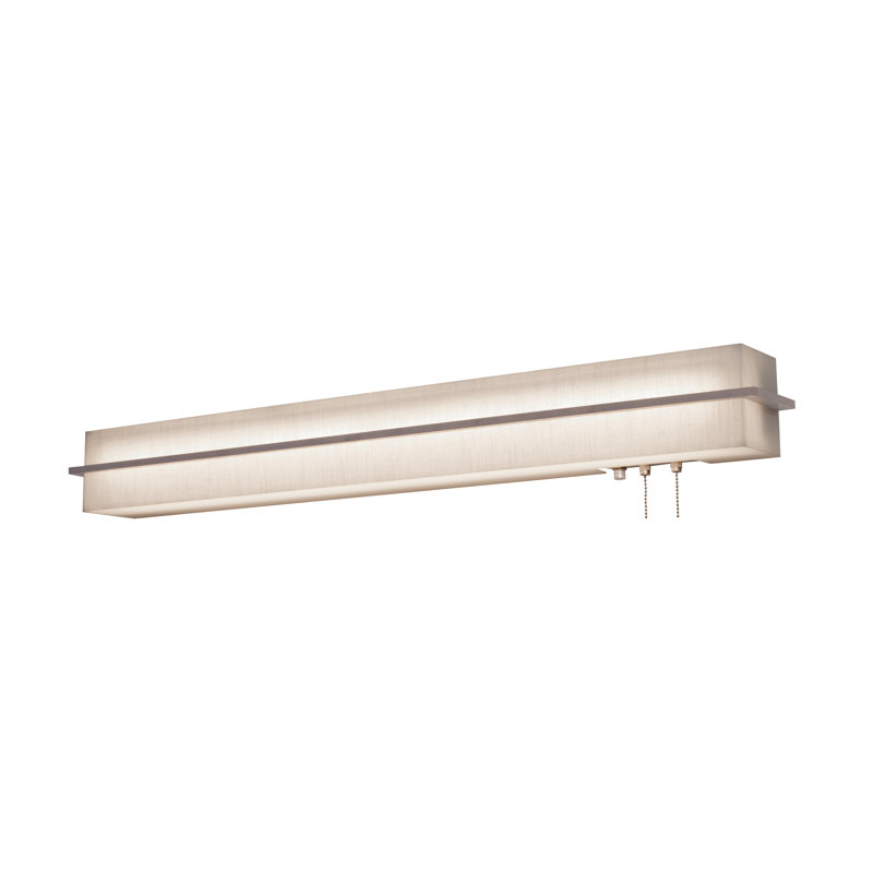 Leeroy 2 lumières, H 4,38 po x l 38 po x P 4 po, Gris