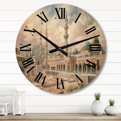 The Prophets Mosque Religious II - Islamism Oversized Wood Wall Clock