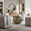 Chaise pivotante en lin Uttermost Basie