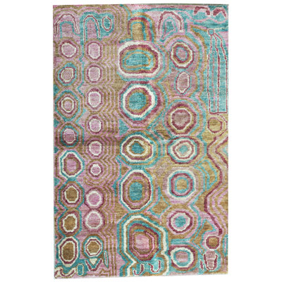 Hand-Knotted High-Quality Multi-Colored Area Rug