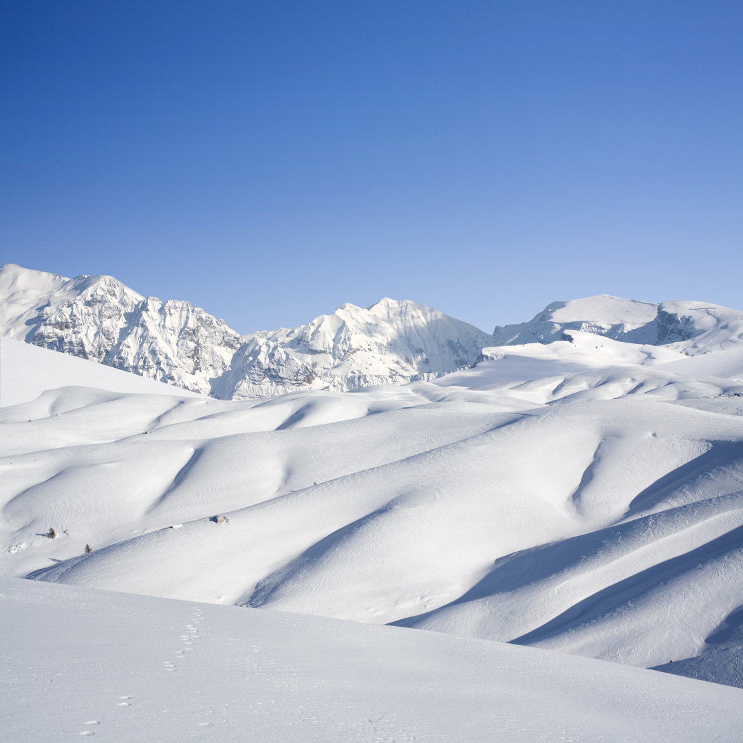 Verschneite Berge bei Malerapaso - Drucken