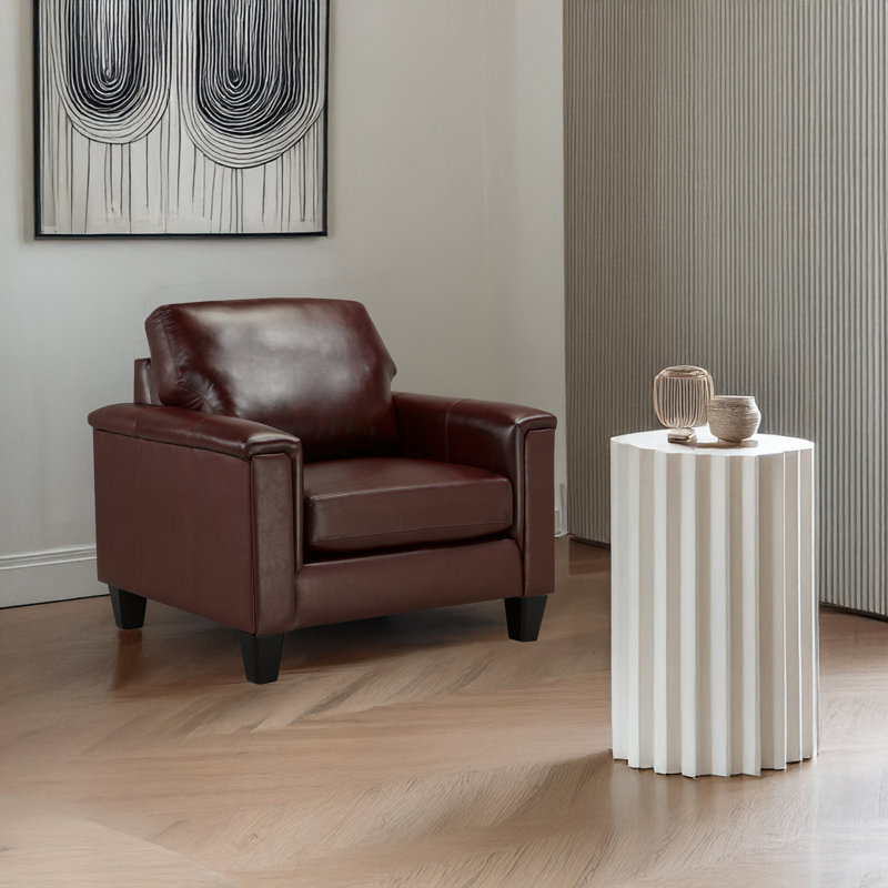  Ensemble de salon en cuir véritable 3 pièces Deboer, Cuir synthétique cerise