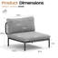 Canapé modulaire d'extérieur en métal avec coussins-426756430