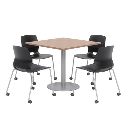 36" L Square Breakroom Table and Chair Set