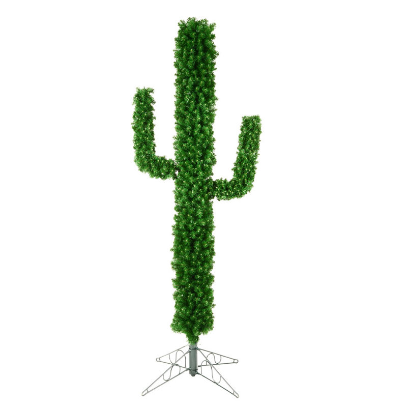 7.5' H Artificial Cactus Christmas Tree