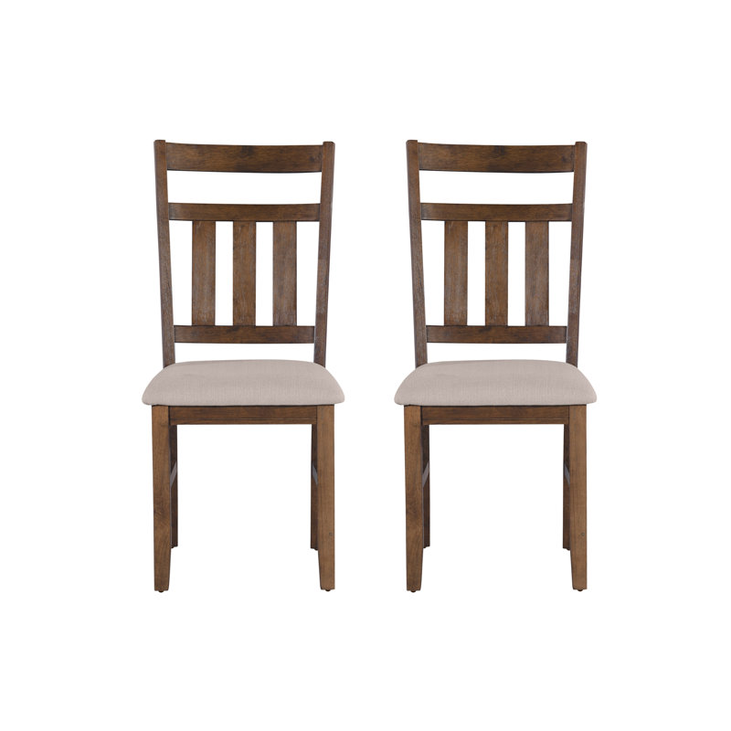 Ensemble de 2 chaises d'appoint Helbert, Ambre rustique