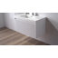 Meuble-lavabo flottant 36 po avec lavabo en acrylique Lovold - Armoire murale en bois avec façade cannelée, tiroirs à fermeture en douceur et design moderne-87851083