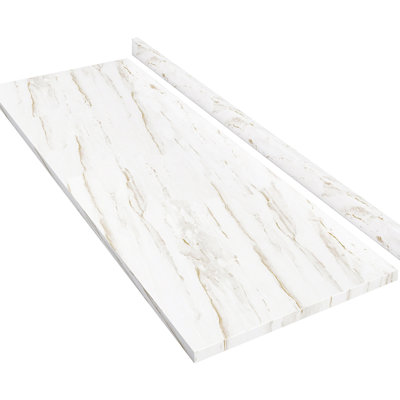 Laminate Countertop For Home Remodeling - 72"x26.29"x0.76", Drama Marble Brilliant Upgrade