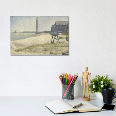 The Lighthouse At Honfleur by Georges Seurat - Wrapped Canvas Painting