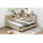 Wood Daybed With Storage Shelves And 3 Drawers-514985074