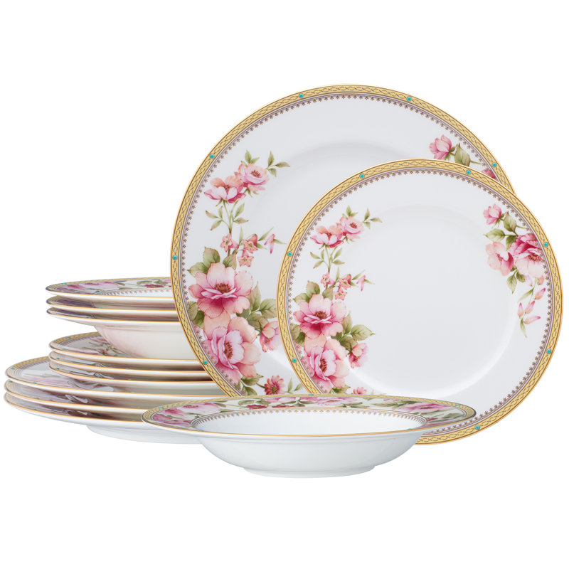 Noritake Hertford 12-Piece Dinnerware Set, Service For 4