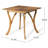 Stylish Outdoor Acacia Wood Square Dining Table With Teak Finish For Patio And Backyard
