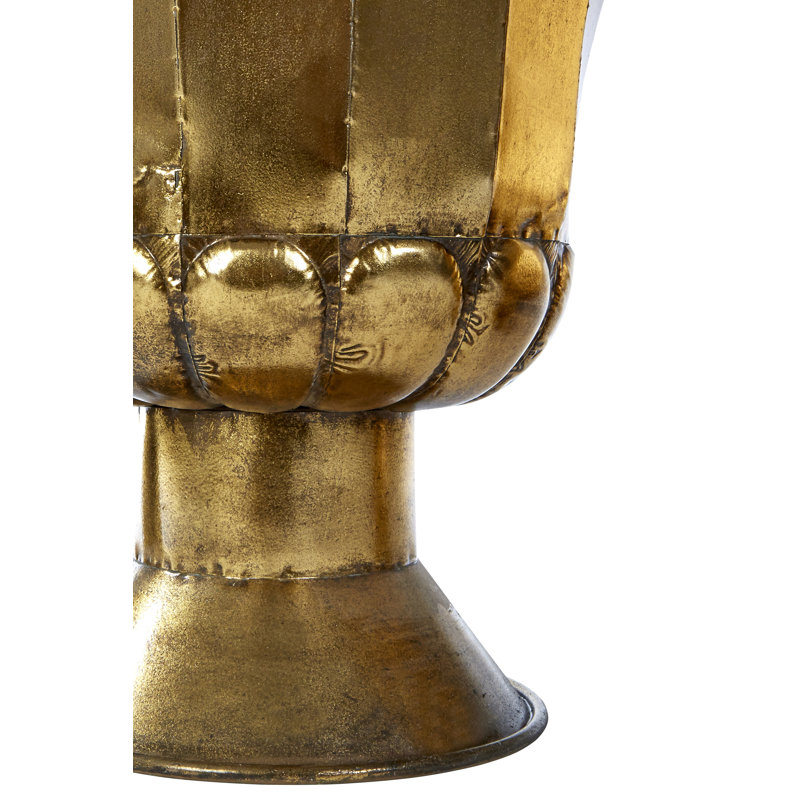 Jitendra Metal Urn Planter, Gold