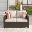 Siemie 50'' Wide All-weather PE Rattan Outdoor Loveseat