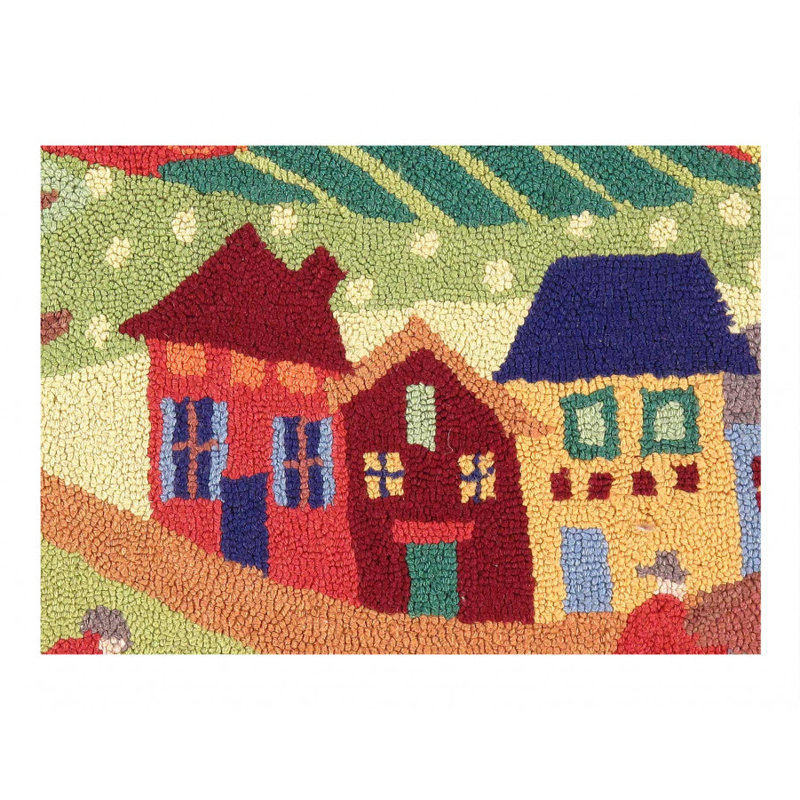 American Antique Hooked Rug 2'1'' X 3'