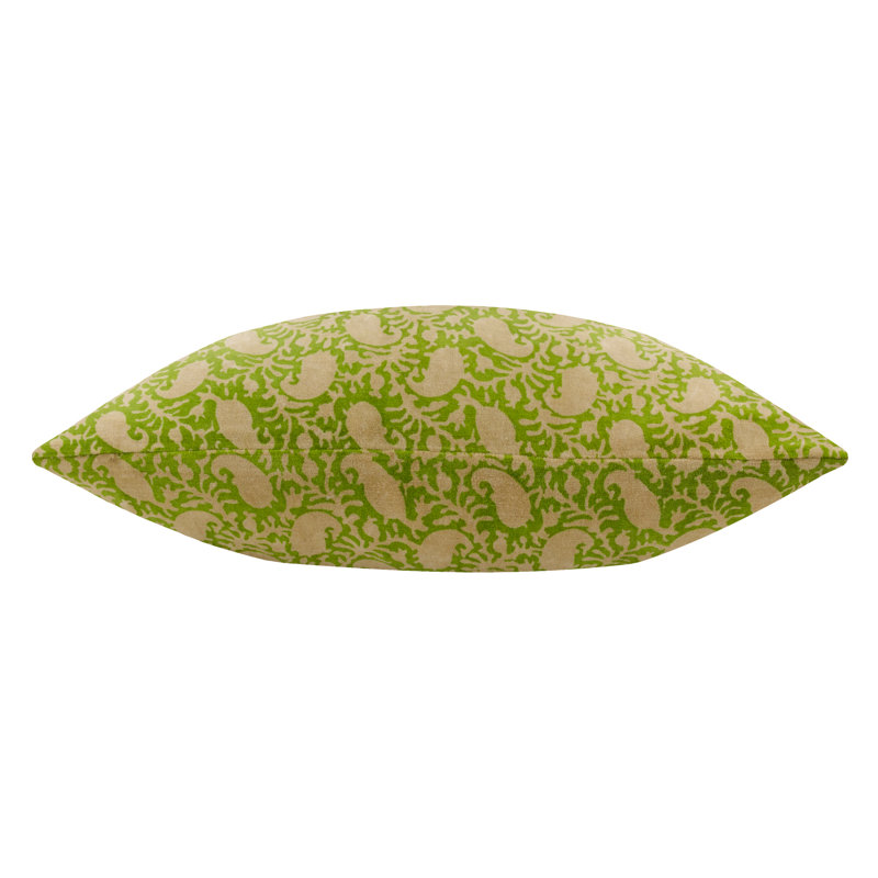 Boteh Abstract Rectangular Cushion Cover, Green