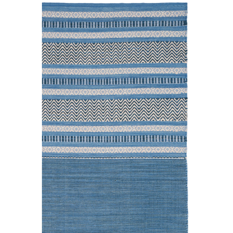 Bokara Hills Hand Woven Cotton Striped Rug, Rectangle 5' x 8'