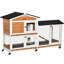Enclos pour petits animaux 62 po en bois, toit en asphalte, plateau amovible, portes verrouillables, cage à cobaye en bois disponible en option, fiabilité, roues
