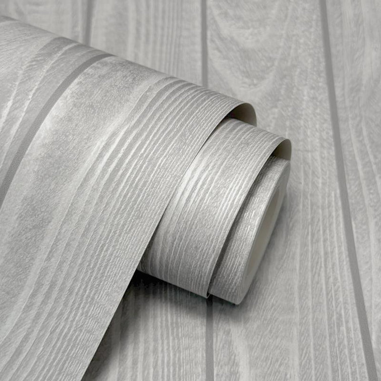 Metallic Wood Charcoal Luxury Wallpaper