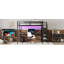 Loft Bed With L-Shaped Desk And Usb, Metal Loft Bed With Wardrobe And Adjustable Shelf, High Loft Bed With Led For Kids Teens Adults