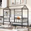 Structure de lit en métal pour lit simple avec support à lattes sans sommier