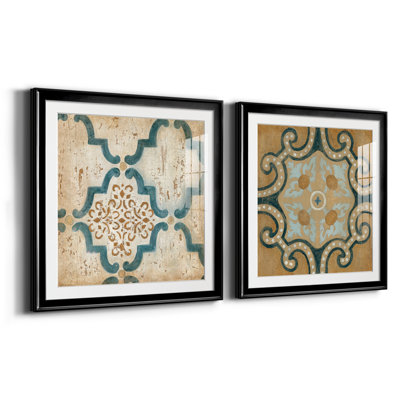 Villa Umbra I - Matted and Framed Under Acrylic Glass, Set of 2, Large Living Room Wall Art