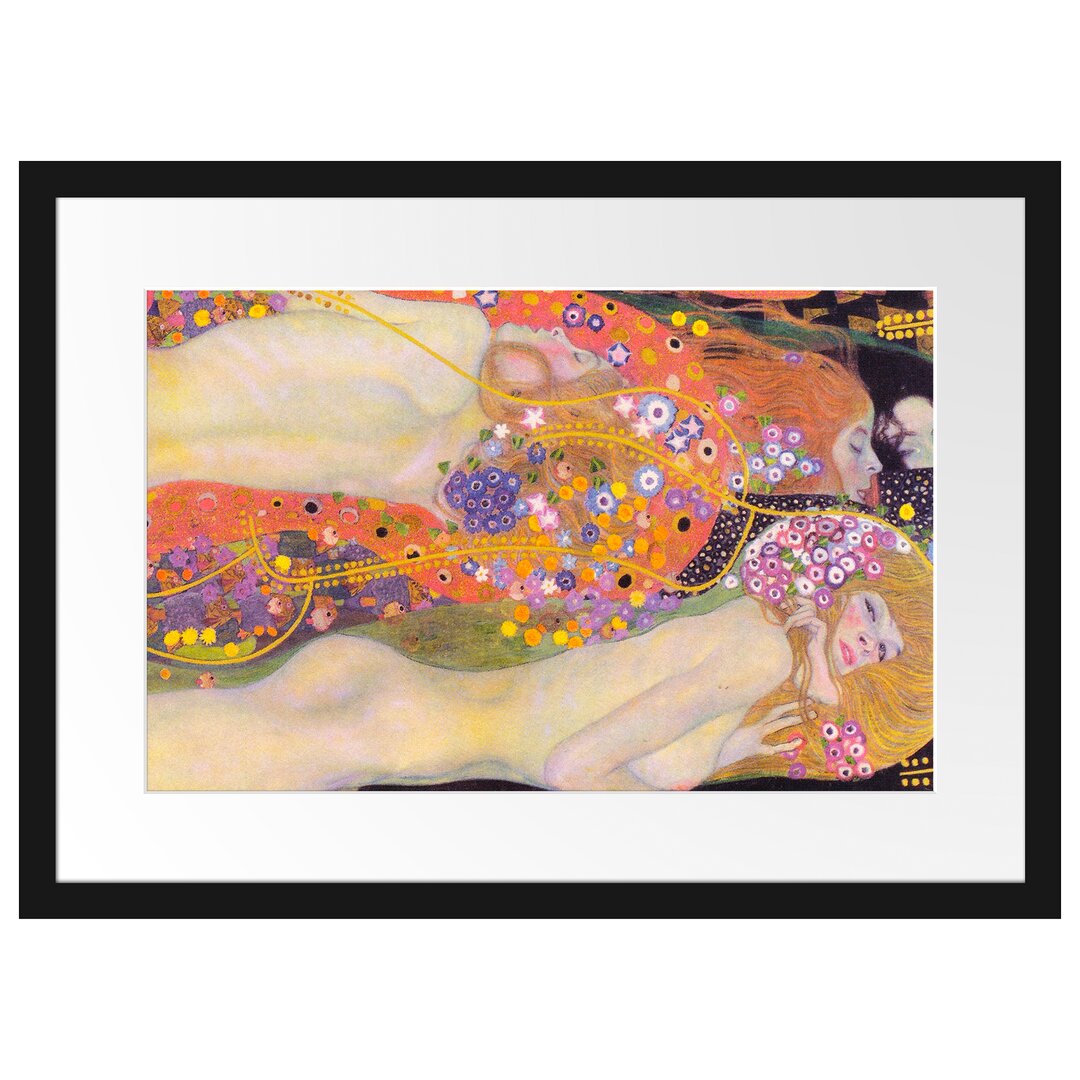 Gerahmter Kunstdruck Water Snakes II von Gustav Klimt