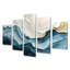 «White and Blue Marble Wave II - Coastal Waves», ensemble de reproduction d'art mural