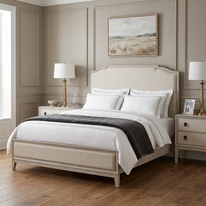 Coaslesce Rolling Fog 3 Piece King Bedroom Set, 3 Pcs: Bed, 2 Nightstands, Queen