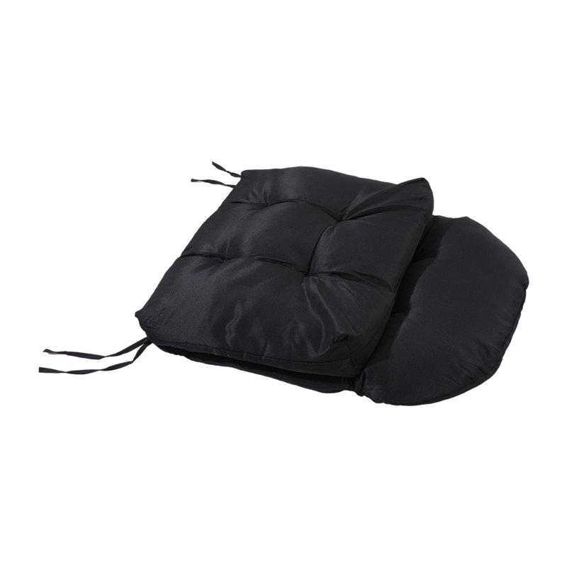 Outdoor Seat/Back Cushion, Black, 8cm H x 110cm W x 48cm D