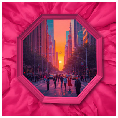 Rideaux de douche Sunset City Street