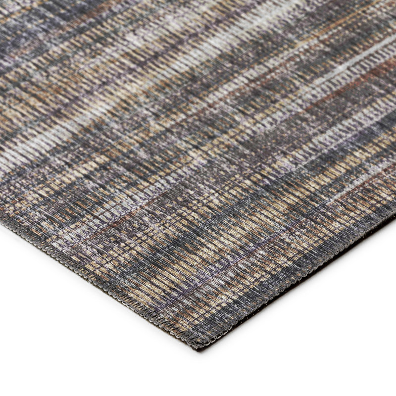 Haruko Washable Striped Indoor / Outdoor Rug, Rectangle 10' x 14'