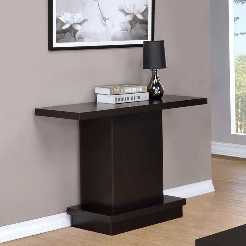 Console à piédestal en bois d'ingénierie Cappuccino - 40 pouces de largeur