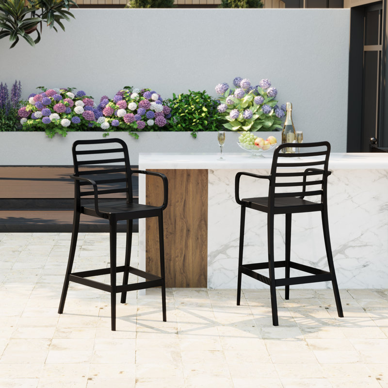 Tabouret de bar 29,5 po , Noir